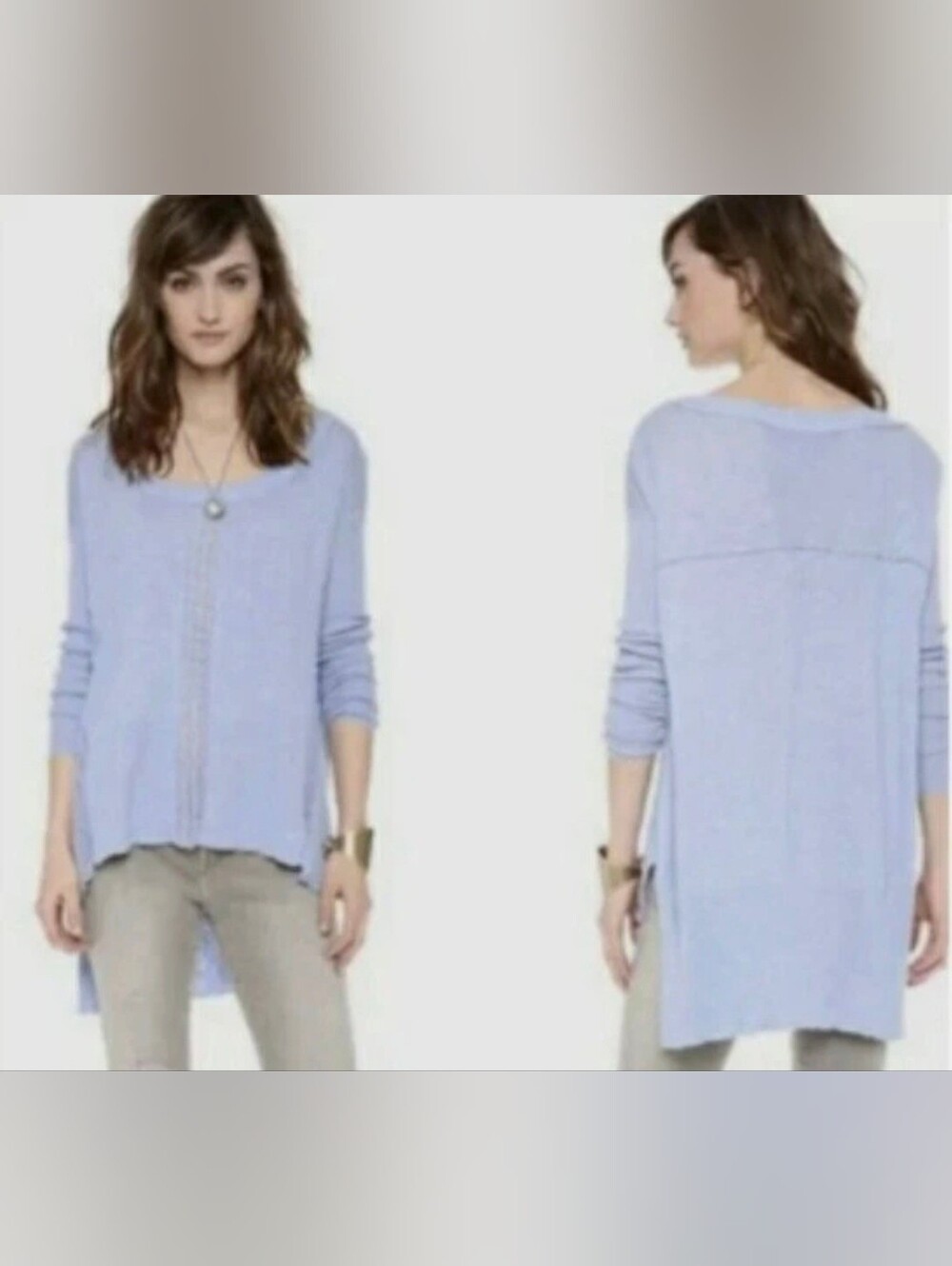 Free People Lace Road Tunic Sweater is a lightweight, relaxed-fit pullover